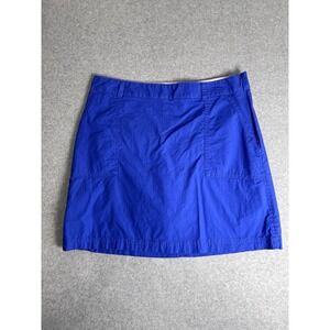 Dockers Skort Size 8 Blue Women's Skirt With Shorts Pockets Royal Blue‎ Cotton